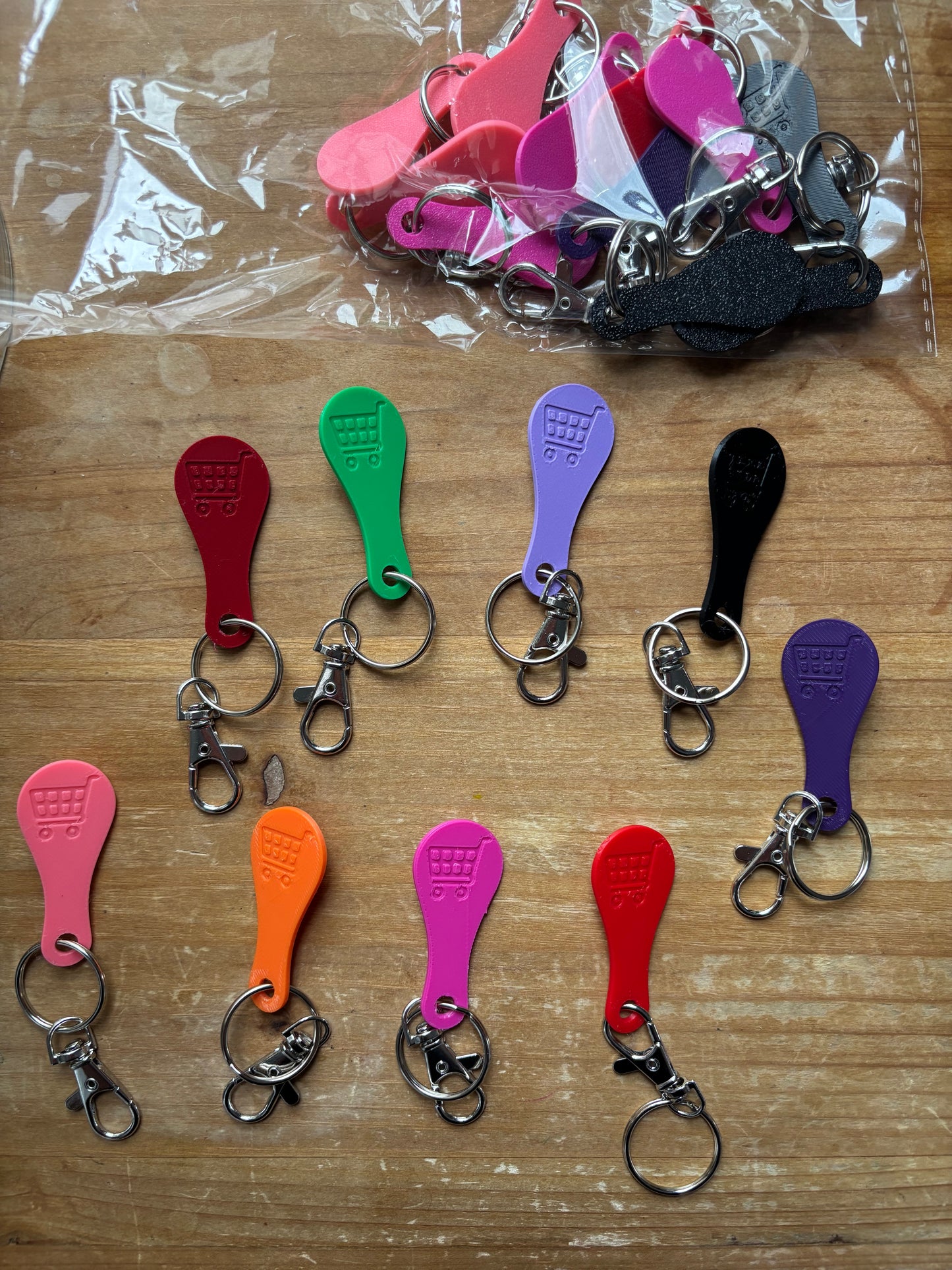 Aldi Quarter Holder Keychain – 3D Printed Shopping Cart Token | Reusable Coin for Carts