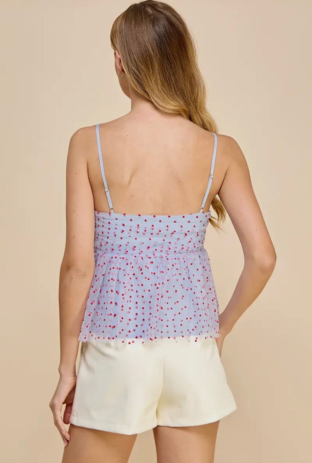 Mini Hearts Blue Top
