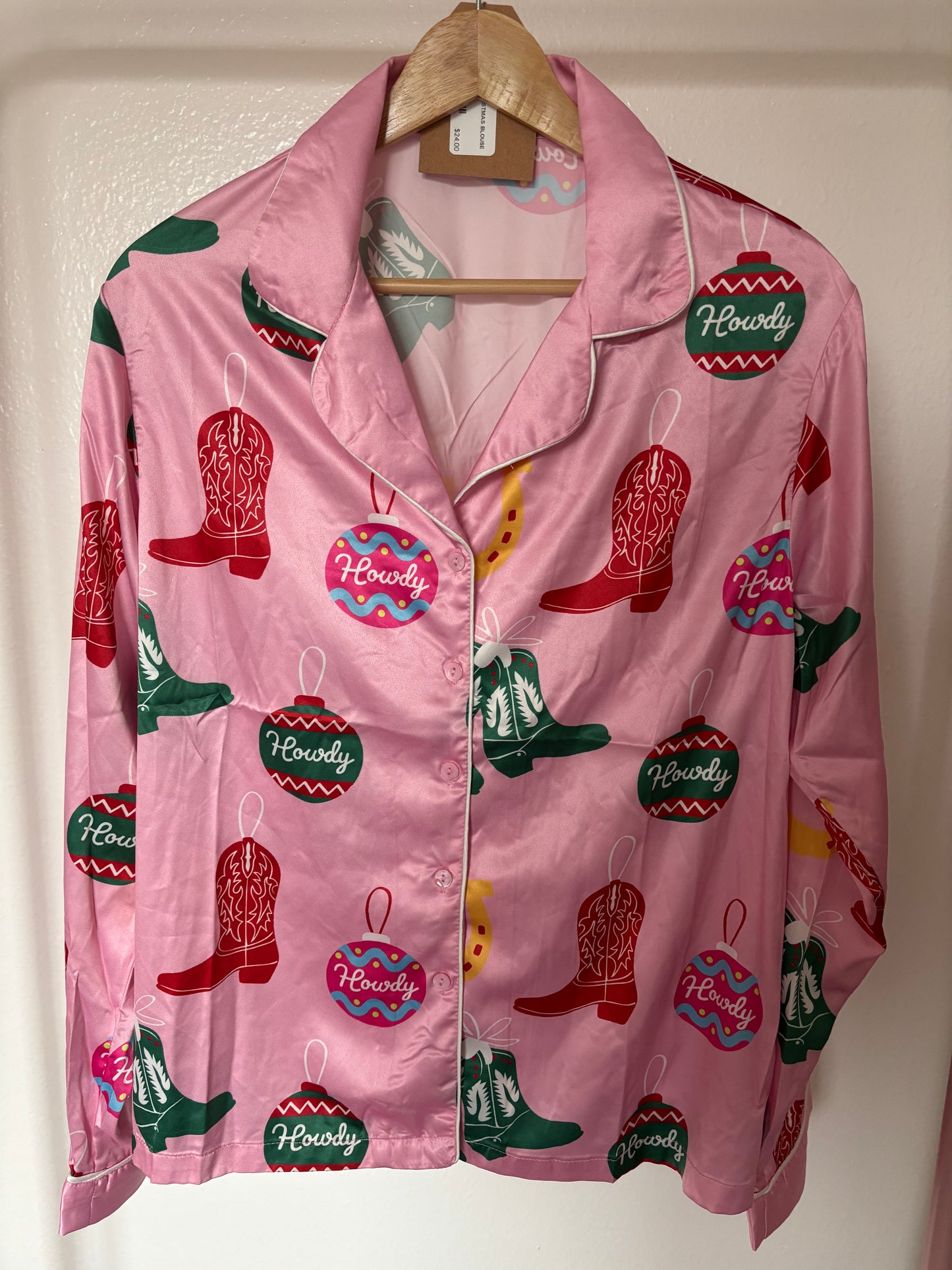 Howdy Christmas Pajama Top