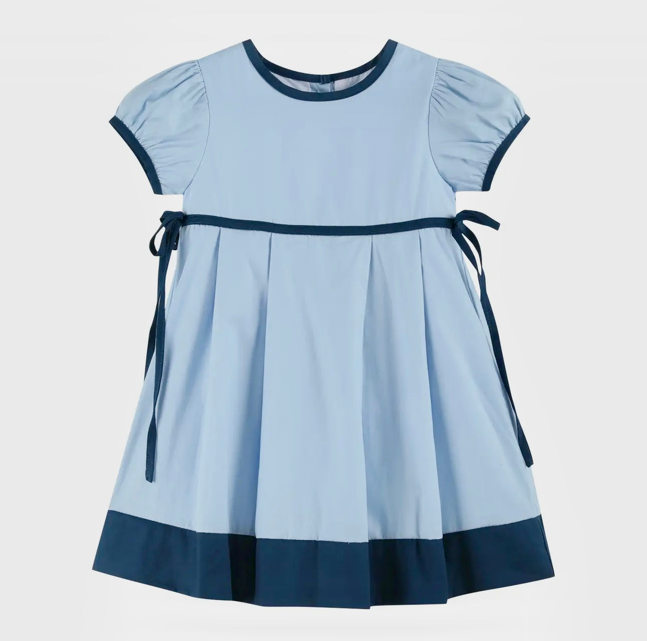 Girl Light Blue Ribbon Bow Dress