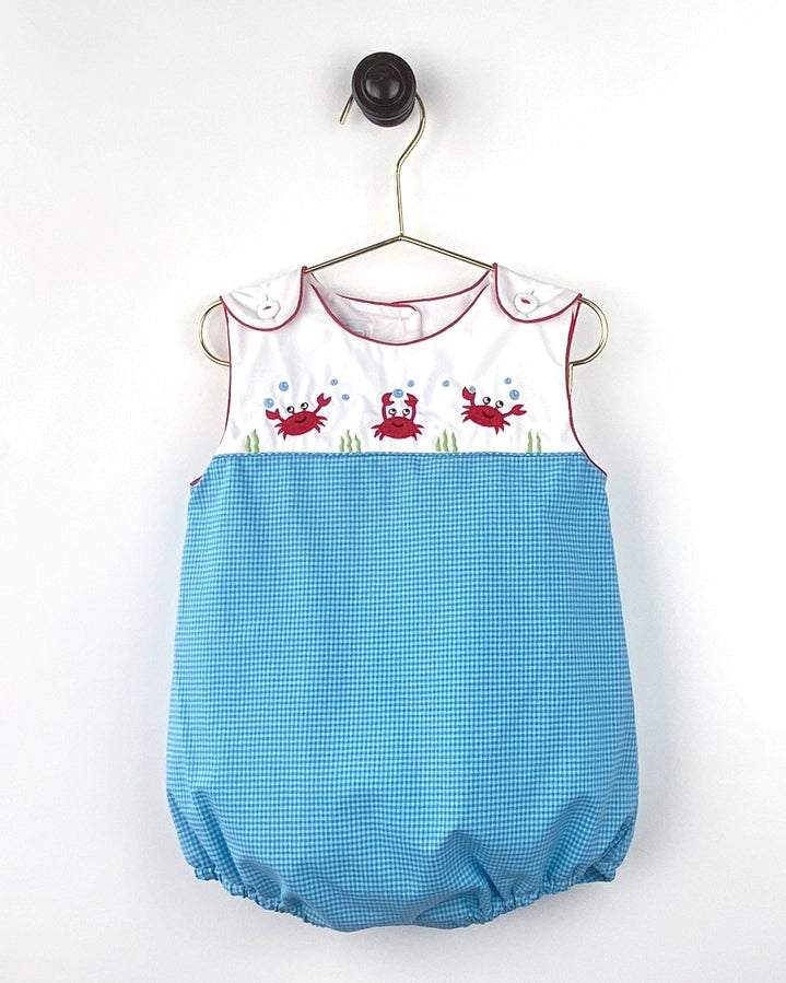 Boy Embroidery Crab Bubble