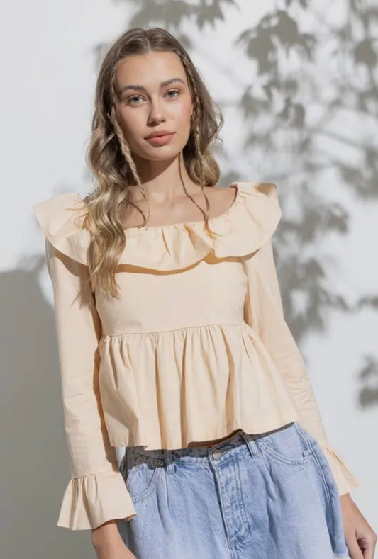 Fairy Peplum Backless Tie Top