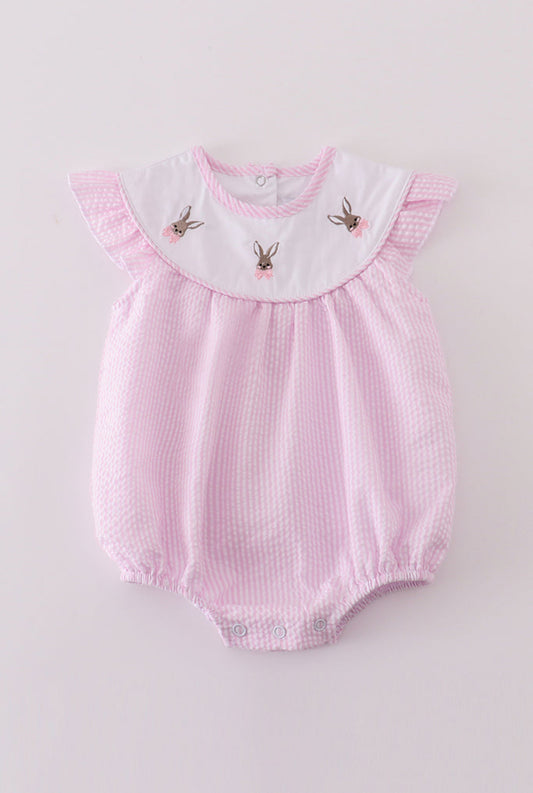 Bella Pink Stripe Bunny Bubble