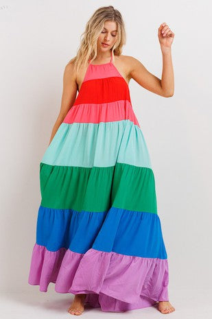 Rainbow Maxi Dress