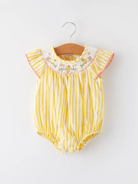 Baby Chick Striped Romper