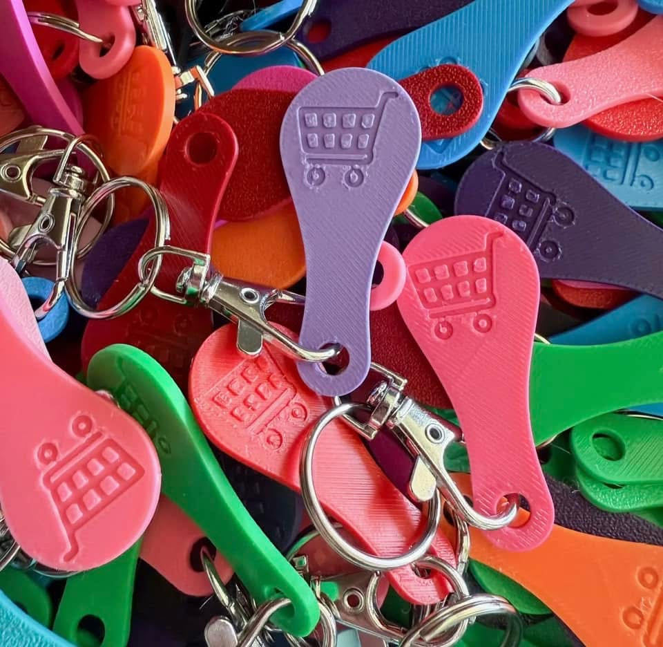Aldi Quarter Holder Keychain – 3D Printed Shopping Cart Token | Reusable Coin for Carts