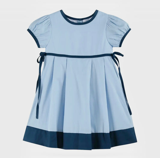Girl Light Blue Ribbon Bow Dress