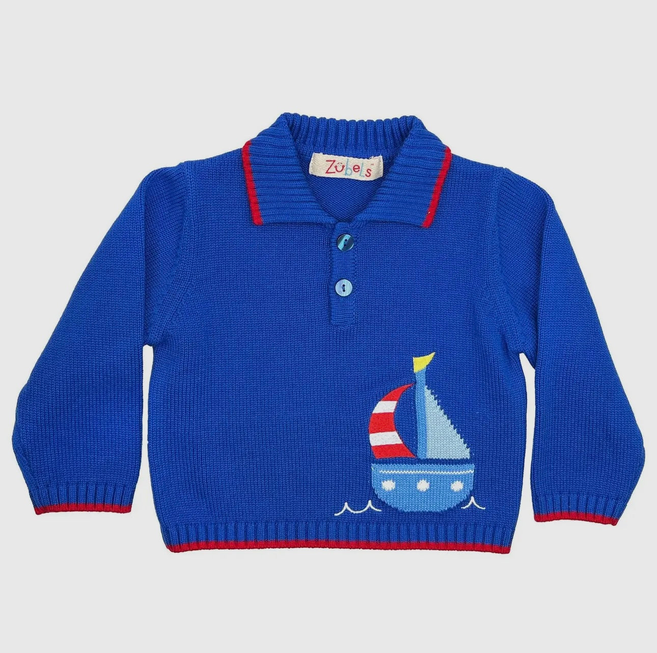 Boy Sailboat Knit Sweater