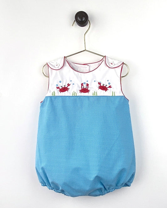 Boy Embroidery Crab Bubble